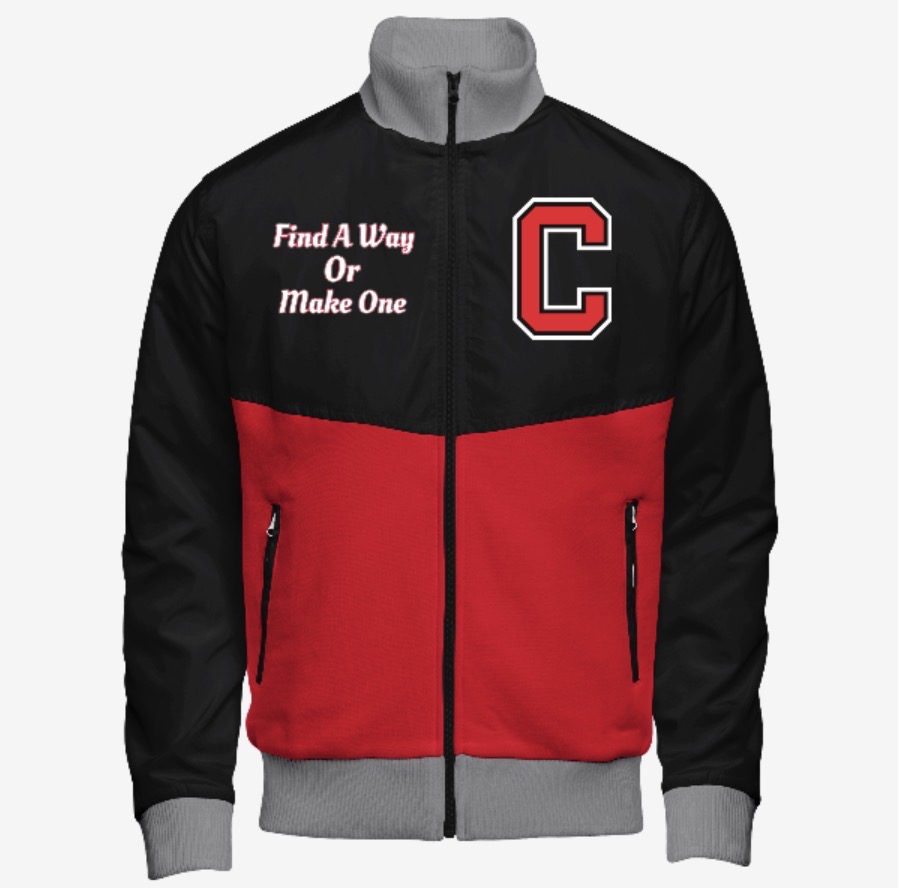 PRE SALE C track jacket with school motto