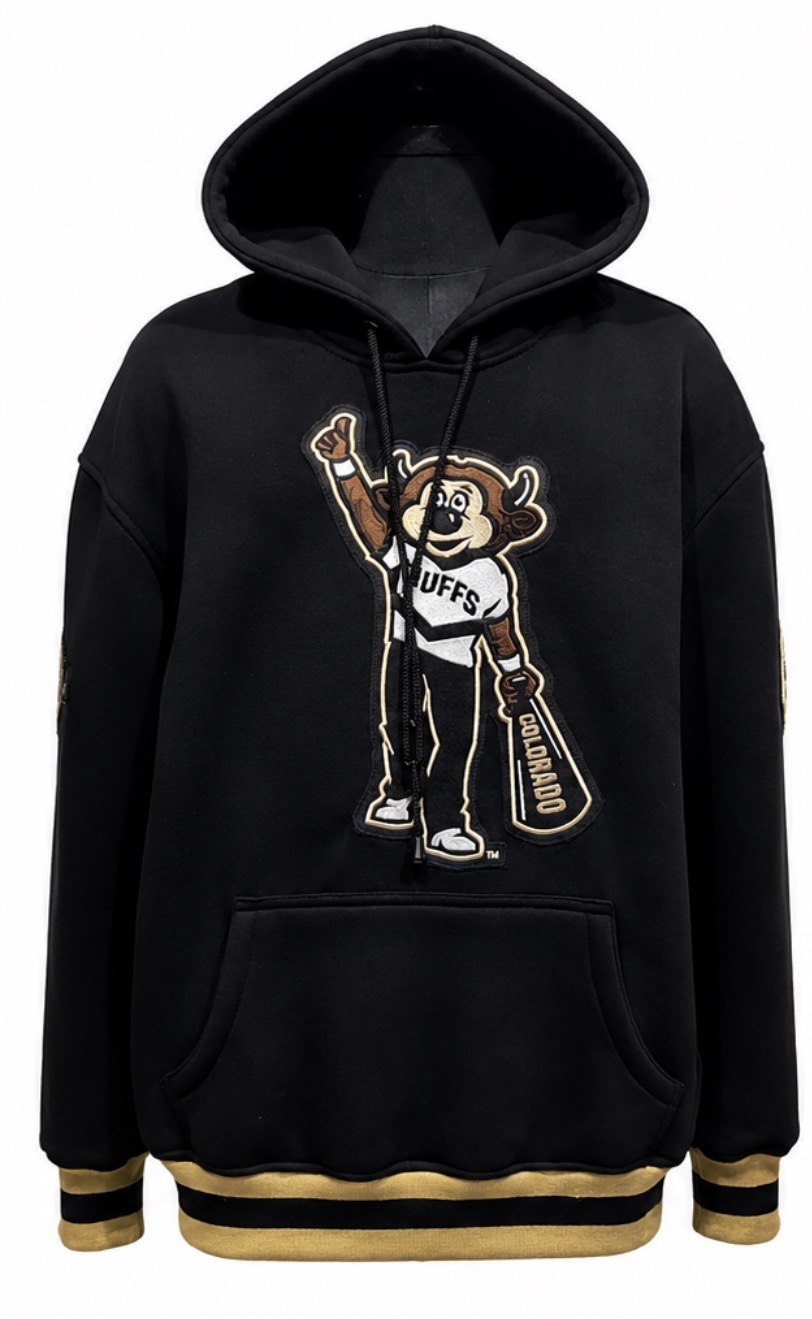 COLORADO CHEER CHIP BLACK OVERSIZED HOODIE