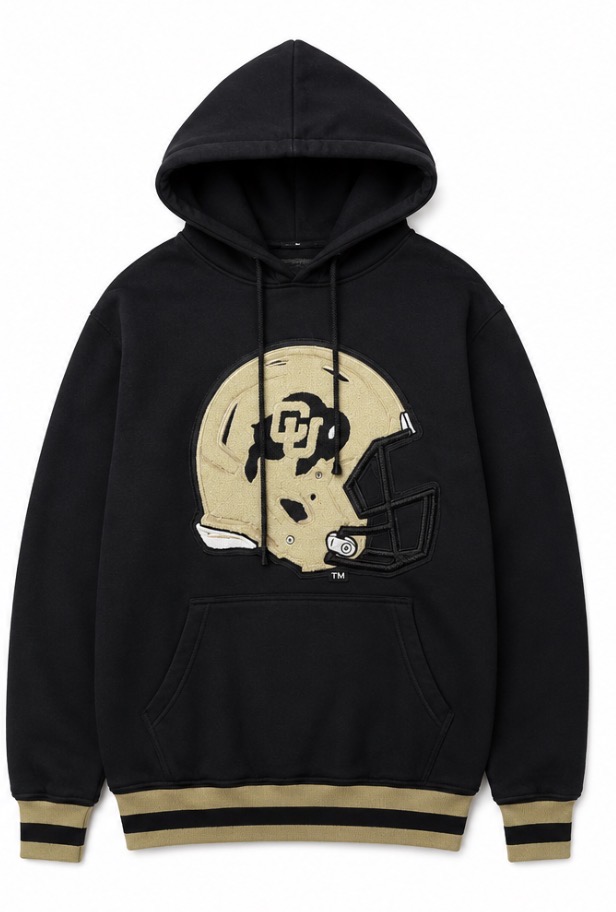 COLORADO GOLD HELMET BLACK OVERSIZED HOODIE