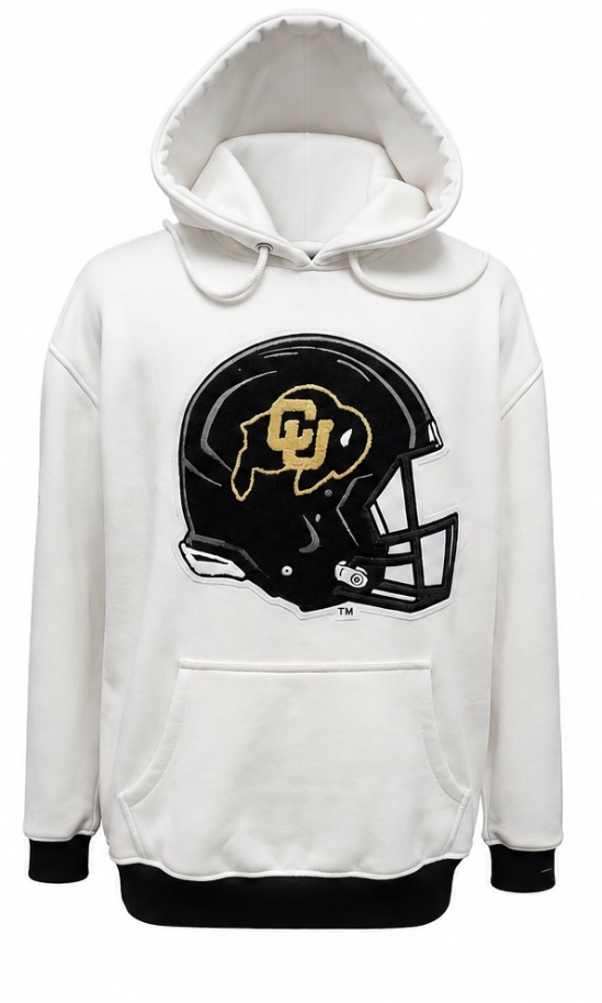 COLORADO BLACK HELMET WHITE OVERSIZED HOODIE